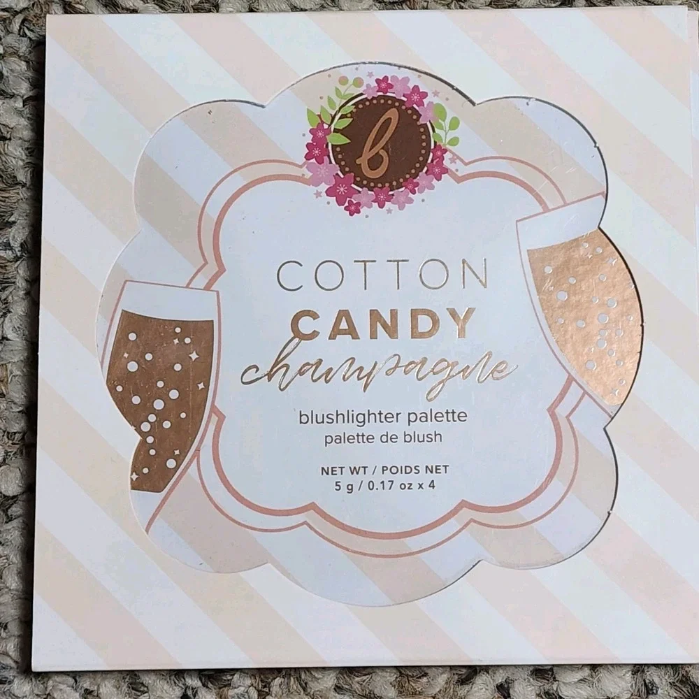 BEAUTY BAKERIE‎ Cotton Candy Champagne Blushlighter Palette -Full Size- 4 Shades
